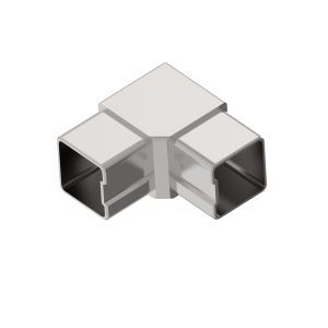 Coude inox 304 horizontal fixe 90° pour tube 40*40