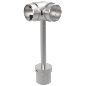 Support coude variable inox 304 pour ∅42.4mm - réglable en hauteur