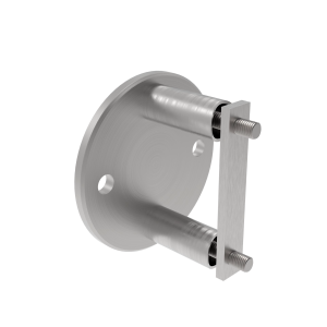 Platine latérale inox 304 ∅100mm pour tube plat 40*40
