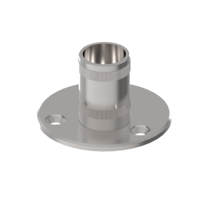 Platine inox 304 pose à plat à coller ∅100