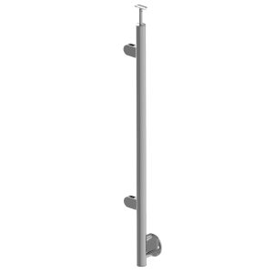 Poteaux ∅42.4mm inox pose latérale remplissage verre – haut 1000mm –