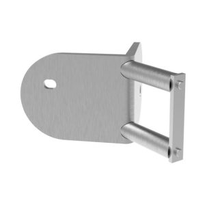 Platine latérale angle externe inox 316 pour tube ∅42.4mm